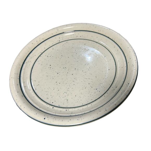 Tienshen Country Crock 8" Salad Plate Green Crock Flecks Vintage Discontinued - Picture 3 of 6